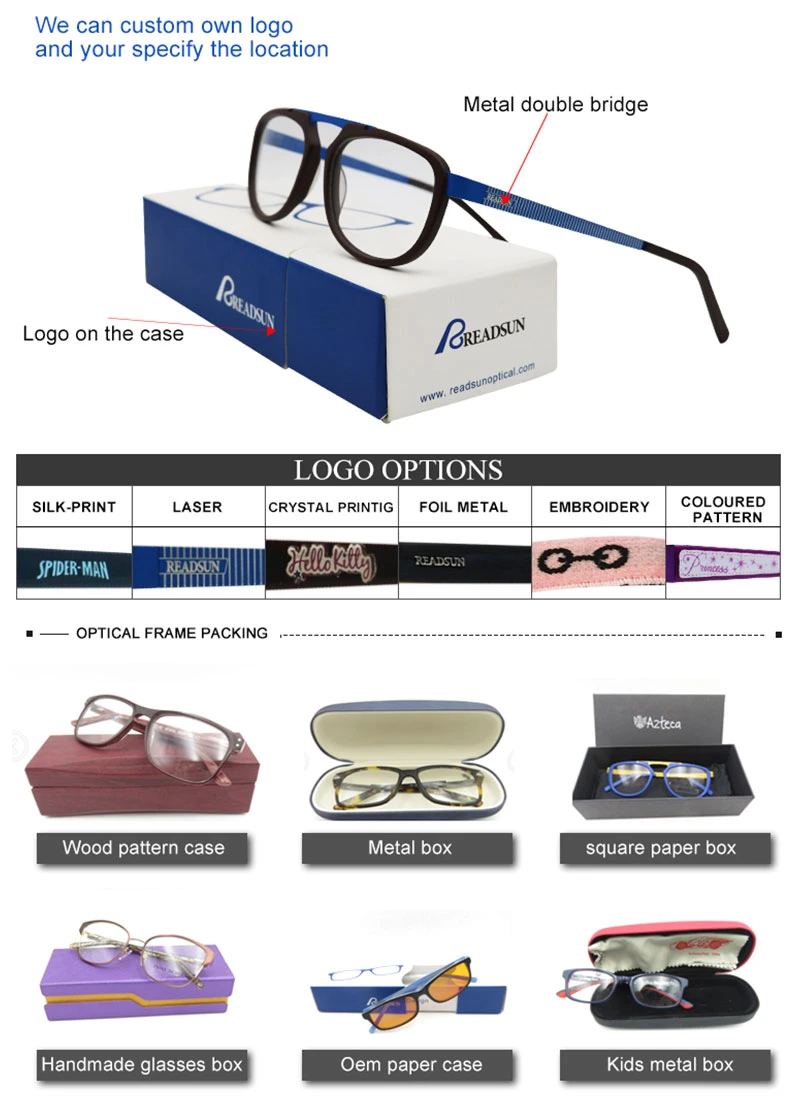 High Quality Half Frame Metal Square Frames Spring Hinge Magnifying Reading Glasses for Men