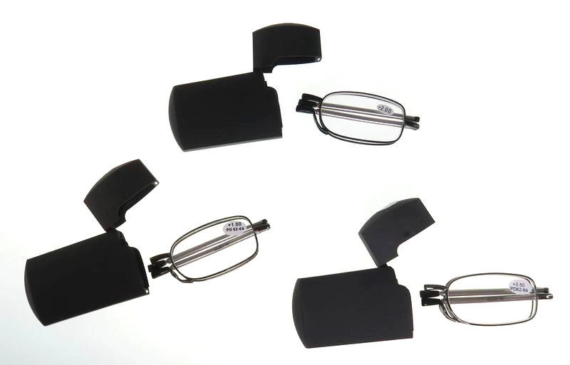 Pocket with Case Metal Folding Reading Glasses for Reader