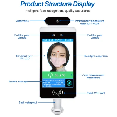  Temperature Detect Face Recognition Camera Reader Temperature Measurement