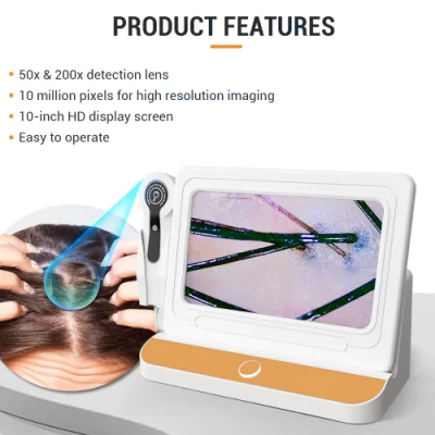 Portable Home Use Hair Follicle Detection Face Scanner Skin Analyzer Device Skin Test Facial Hair and Scalp Analysis Machine