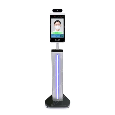  Non Contact Android Low Cost Facial Recognition Terminal with Temperature Face Recognition Access Control Cloud, Memory Card 4m