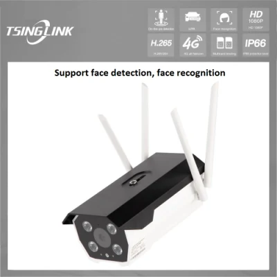  Realtime 4G Wireless Platform APP Monitoring Face Recognition Bullet Surveillance CCTV Camera