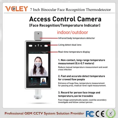 Facial Recognition System Biometric Time Attendance Thermometers