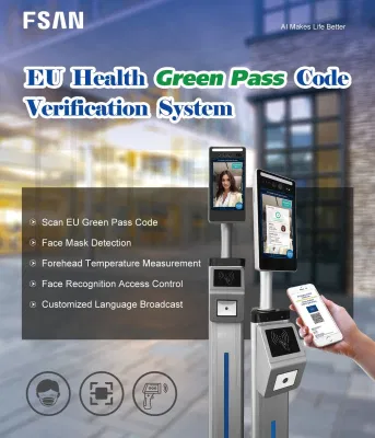  Face Recognition Access Control Terminal Camera, EU Health Green Pass Code Verification System