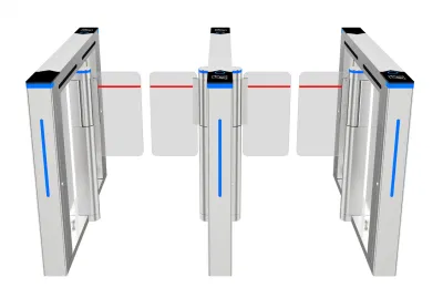 Facial Recognition Turnstile Gate Swing Barrier Gate Fast Speed Pedestrian Access Control Card System