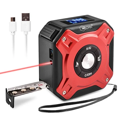  40m Multifunction Laser Tape Measure 2-in-1