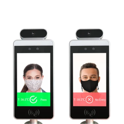  8 Inch Access Control Facial Recognition Terminal with EU Digital Lettore Green Pass Qr Code Scanner to Verify C19