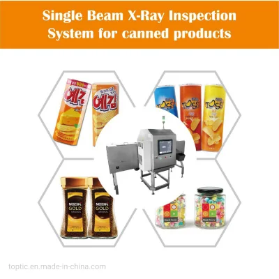  Detect Vertical Canned Bottled Boxed Products Pusher Alarming System X Ray Inspection Machine