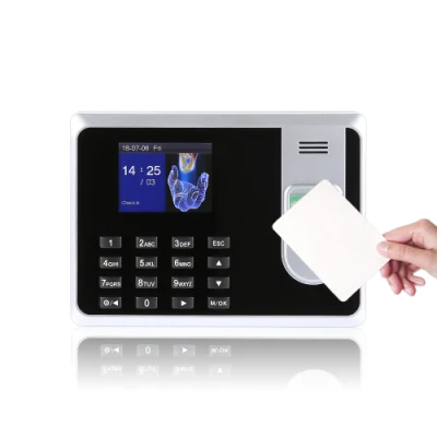  Touch Screen ID Card Biometric Device Fingerprint Time Attendance with Backup Battery