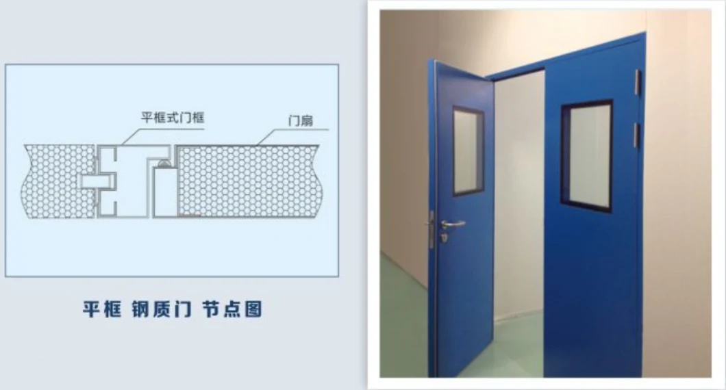 Marya Customized Stainless Steel Door for Cleanroom Hospital Lab Fireproof Dust-Free Static-Free Door