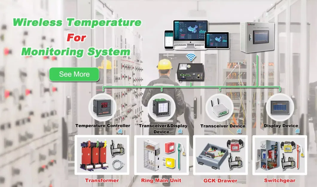 Acrel 3-35kv Indoor Switch Cabinet Power Monitoring Equipment Artm-Pn Transformer Wireless Temperature Measuring Device