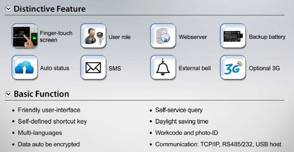 Biometric Facial Recognition Time Clock Access Control for Company (FA1-H)