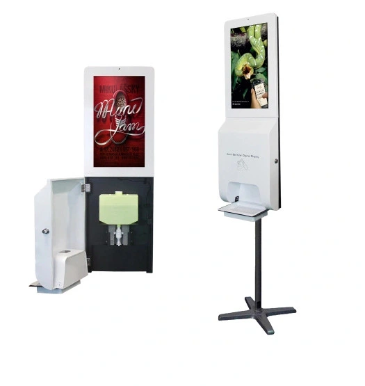 Face Recognition Machine with 21.5inch Ad Player and Temperature Measurement Terminal