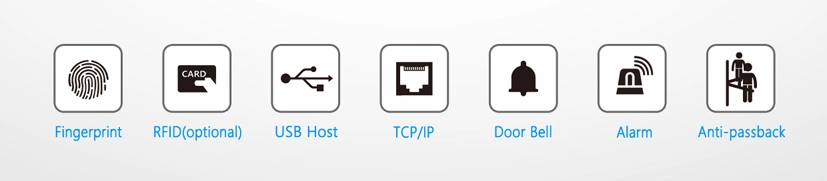 (F04) Web Based Software Touch Screen RFID Card Reader and Biometric Fingerprint Door Access Control Device