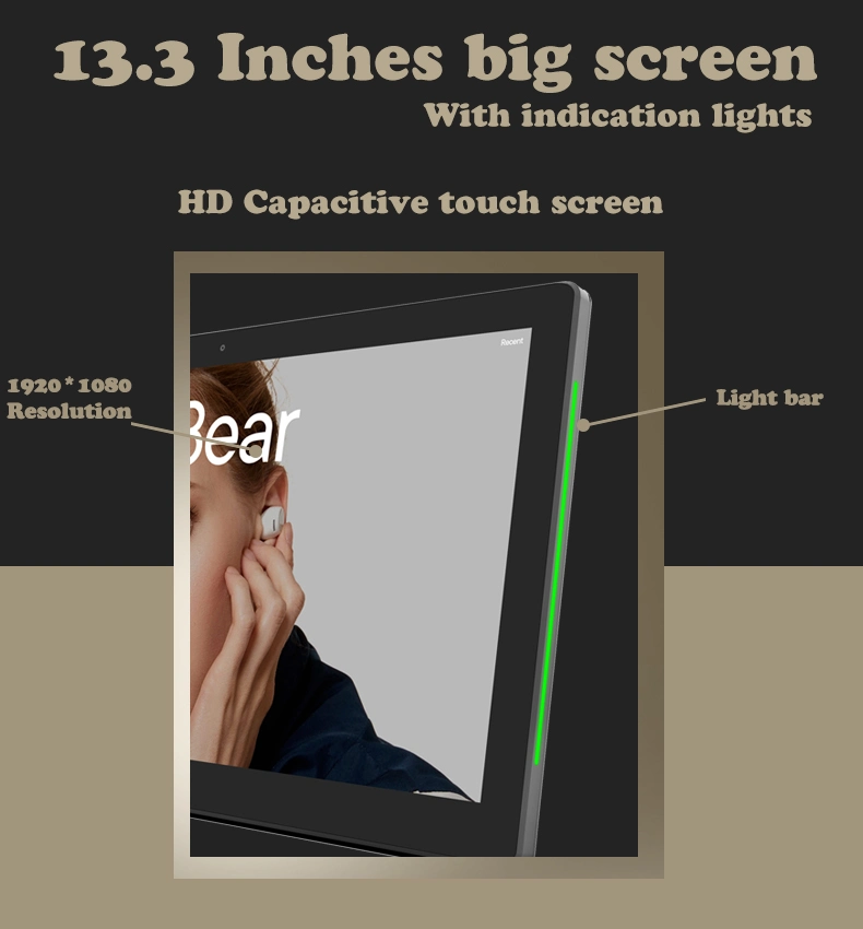 OEM 13.3 Inch Face Recognition Digital Signage RJ45 Android 5.1/8.1 Wall Mounted Tablet PC