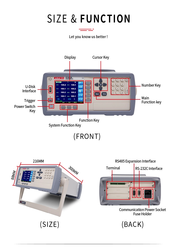 Multi Channels High Temperature Measuring Instruments At4508