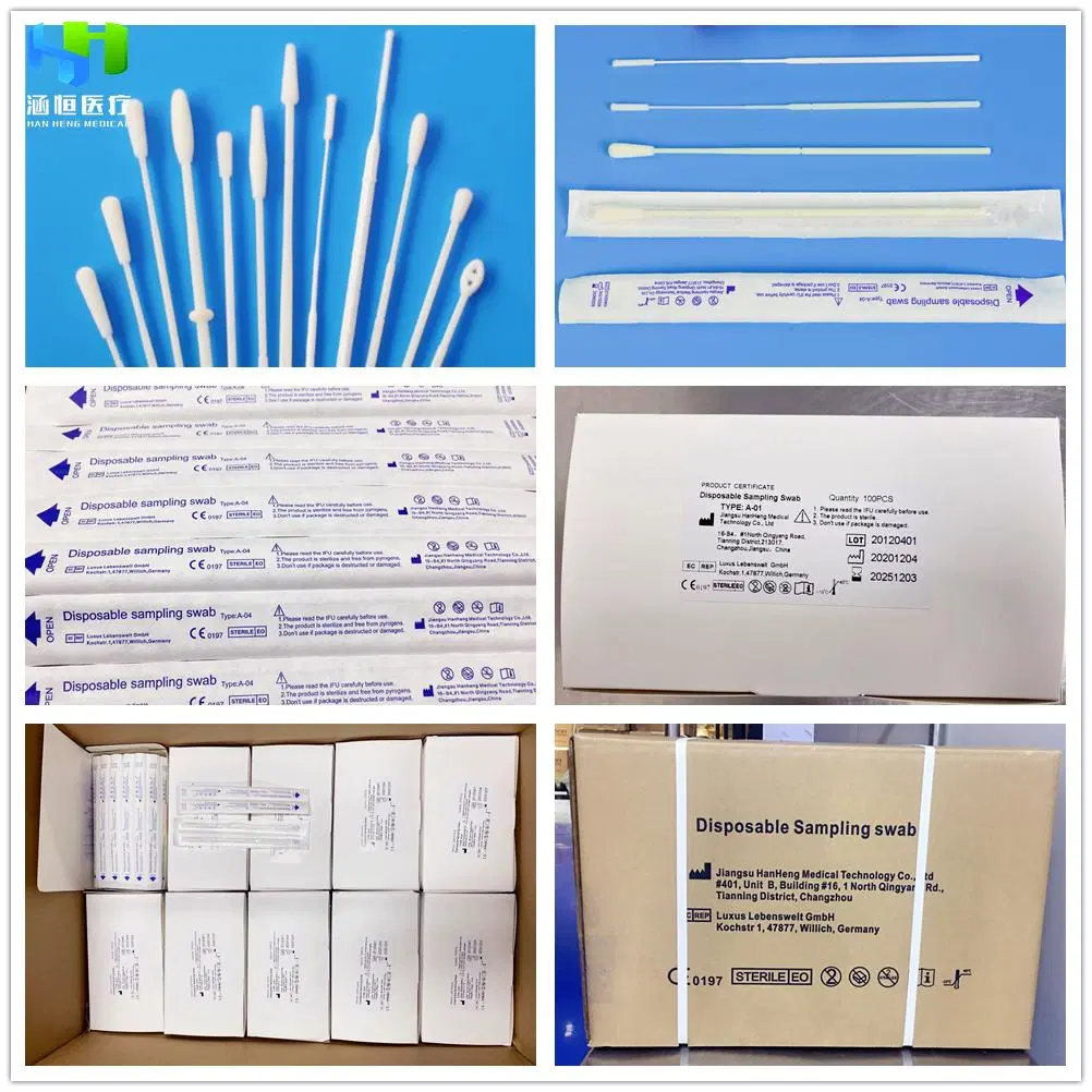 Medical Nylon Flocked Swab Fingerprint Collection Swab Medical Flocking Swab Supplier CE Certificates for Forensic Diagnosis