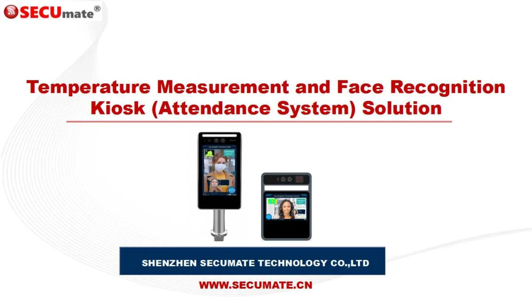 Facial Recognition Camera Time Attendance Machine Non-Contact Temperature Access Control Temperature Detector with Auto Sanitizer Dispenser