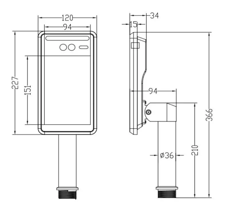 FSAN 2MP Time Attendance Face Recognition IR Network Terminal