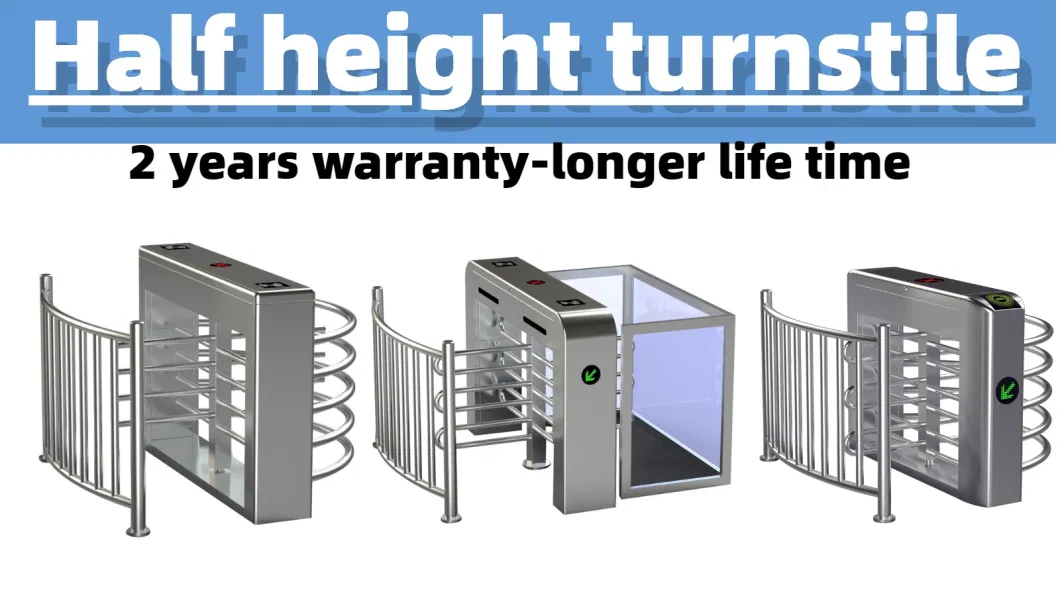 Nice Design Half Height Turnstile Support Facial Recognition/2D Qr Code