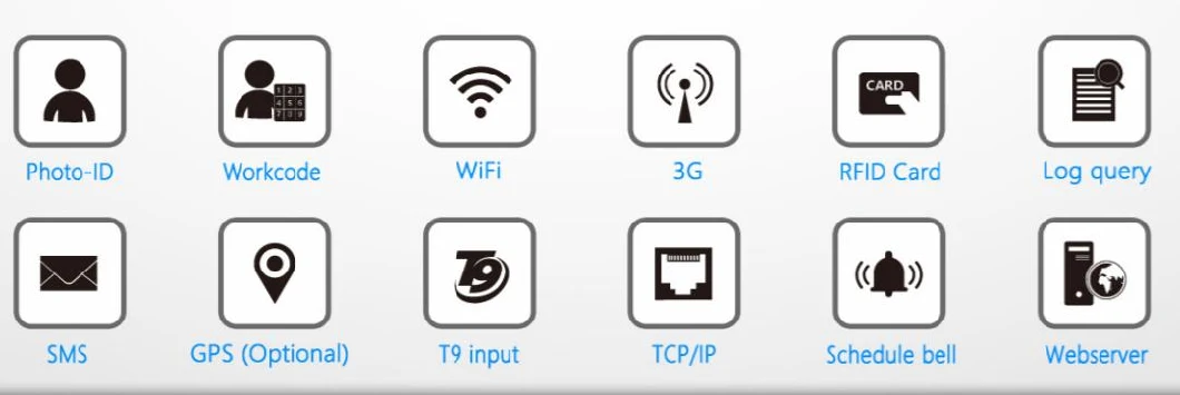 WiFi/Grs/3G Handheld Web-Based RFID Fingerprint Reader Time Attendance Terminal