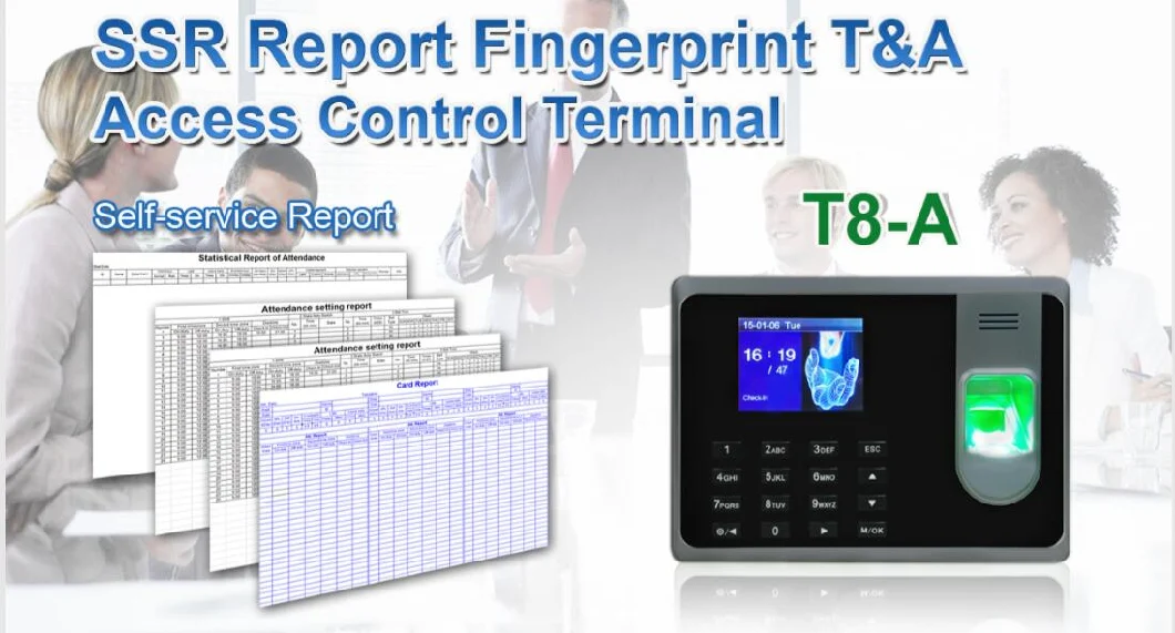 Biometric Fingerprint and ID Card Reader Time Attendance and Access Control Device with TCP/IP