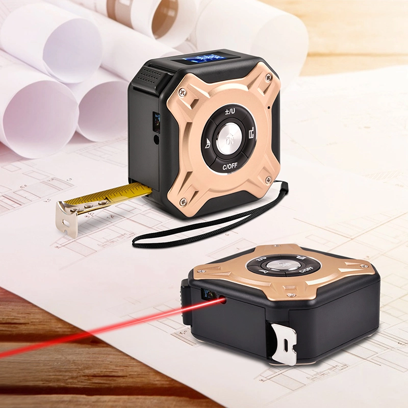 40m Multifunction Laser Tape Measure 2-in-1