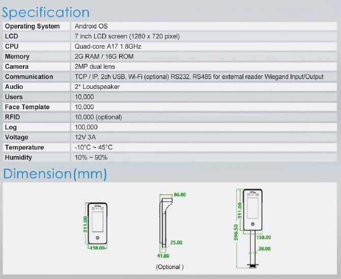 Android Access Control Device in Visible Light (7A)