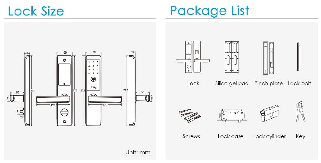 Biometric Fingerprint Door Lock Bluetooth Lock for Company (UL650)