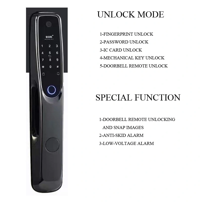 3.5&quot; Screen Visible Scramble Pin Fingerprint Password Smart Lock