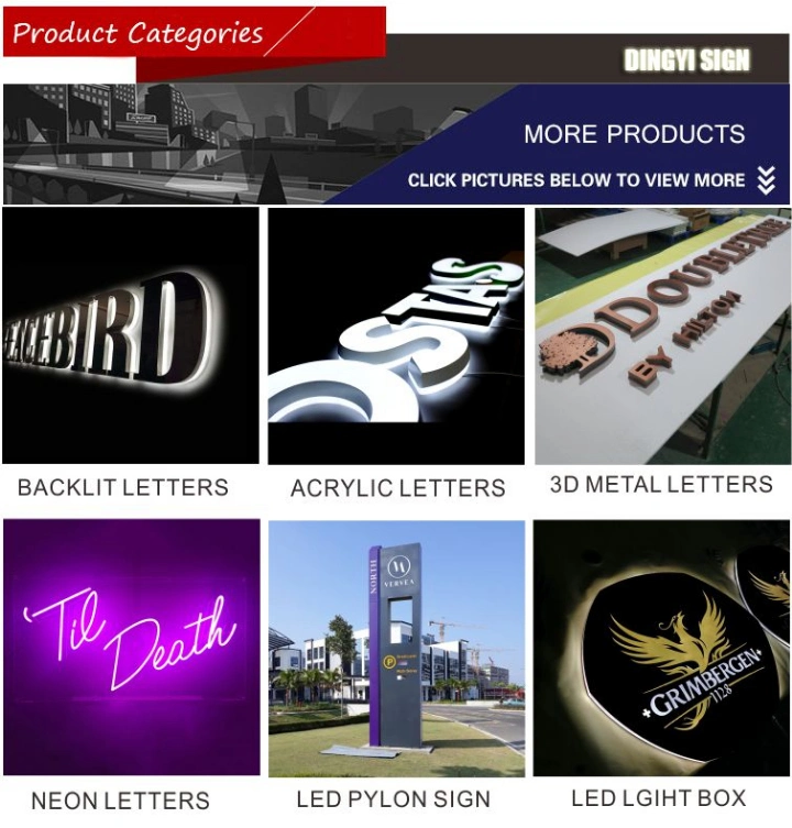 Advertising LED Face Lit Channel Letters Custom Made Illuminated Signs