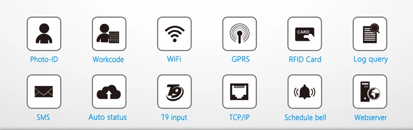 SIM Card 3G or 4G Biometric Fingerprint Time Attendance Device