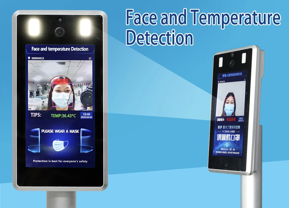 Automatic Non Contact Digital Access Control Face Recognition Terminal Infrared Thermometer