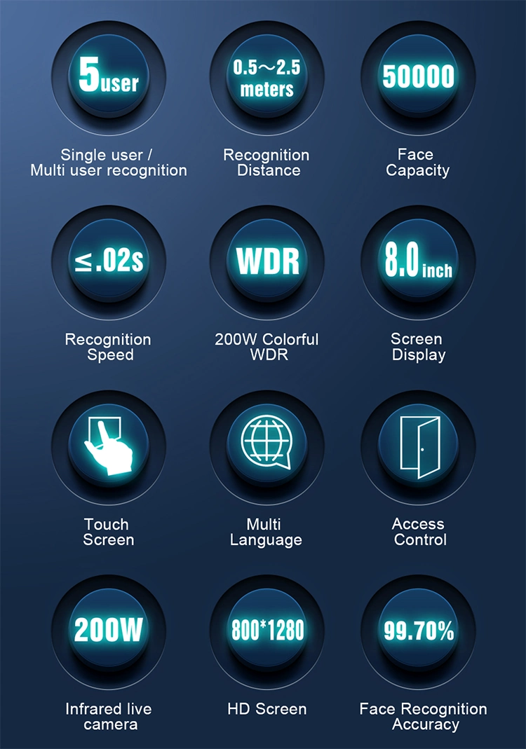 Android Ai Biometric Fingerprint Face Recognition Time Attendance Machines with Sdk