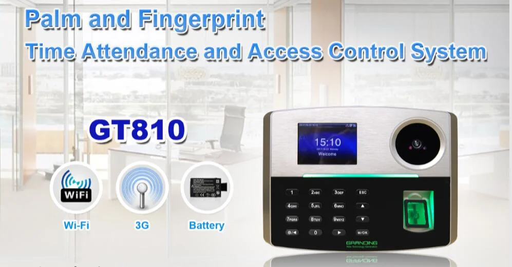 Multi-Media Biometric Palm &amp; Fingerprint Access Control and Time Attendance (GT810)