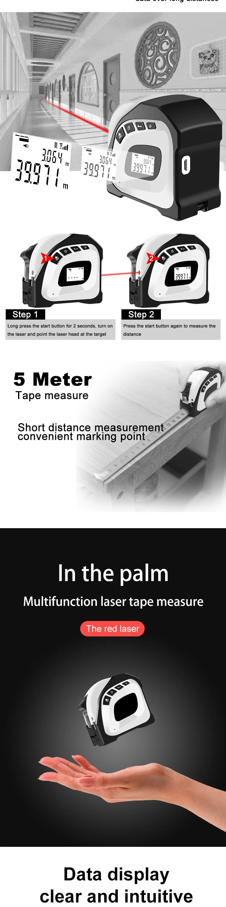 40m Laser Tape Measure with Digital Display Electronic