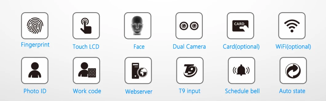 Multi-Bio Face Recognition Time Attendance and Access Control Terminal