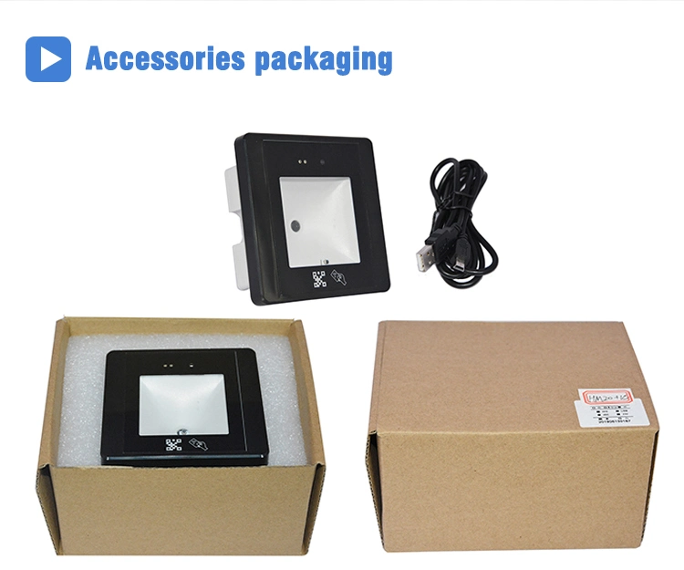 Access Card Reader RFID Card Reader Wwiegand26/34, RS232, USB, RS485, Ttl Embedded 2D+1d Qr Barcode Scanner NFC Reader (HM20-IC)