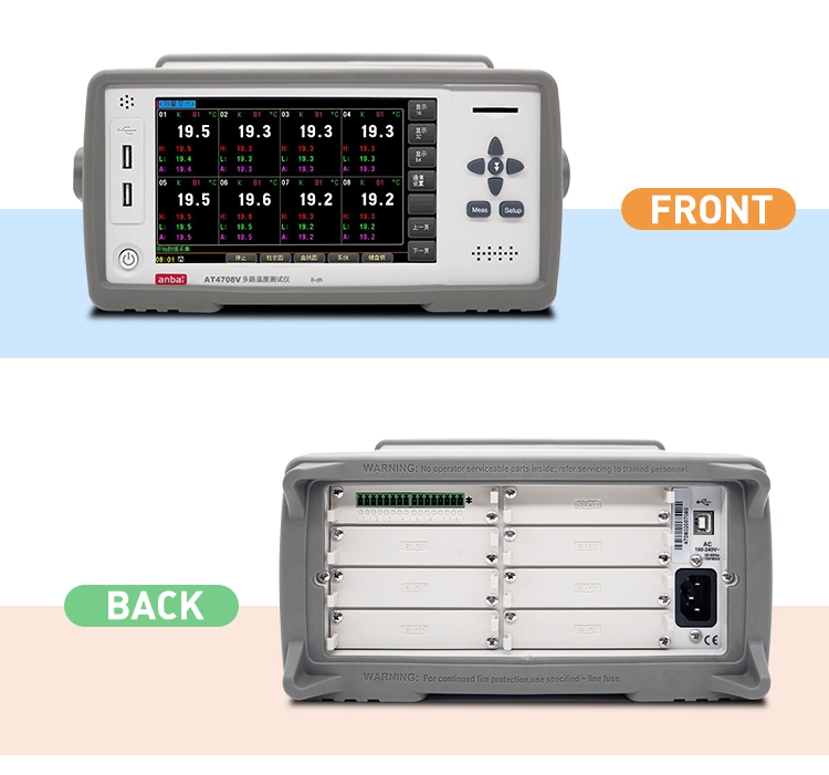 At4716V Digital Temperature Logger Temperature Measuring Instrument Support PT100