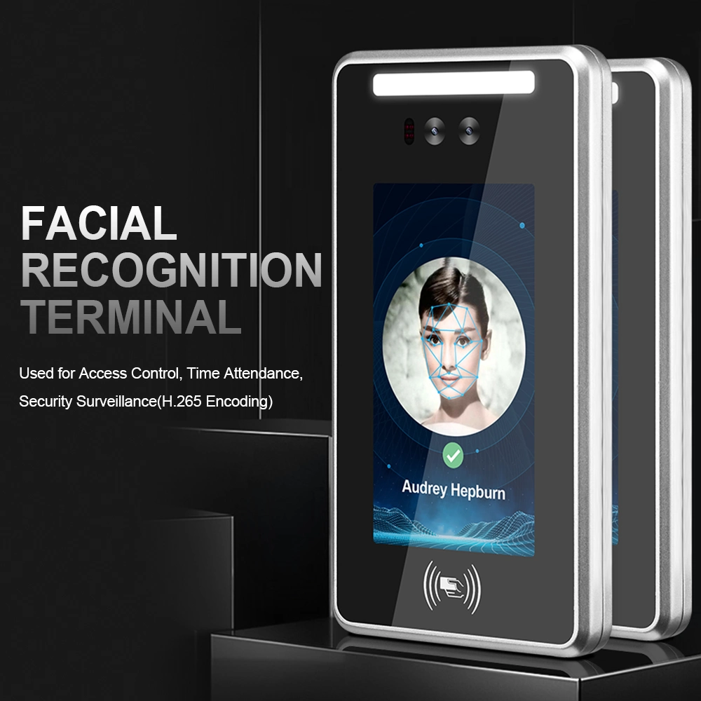 LED Light Time Attendance Building Door Access Control Face Recognition Terminal