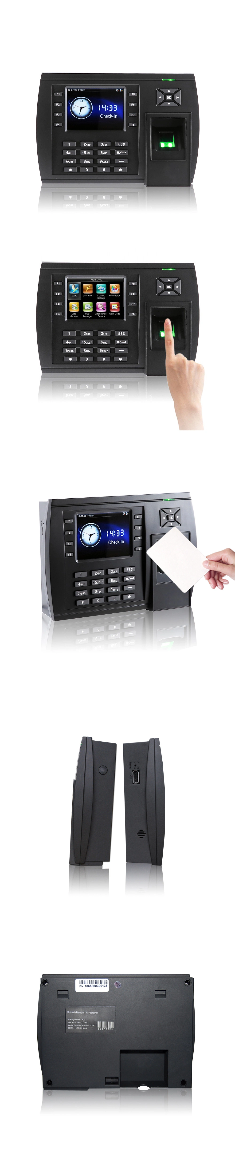 WiFi 4G Biometric Fingerprint Time Attendance Terminal with Cloud Server Software