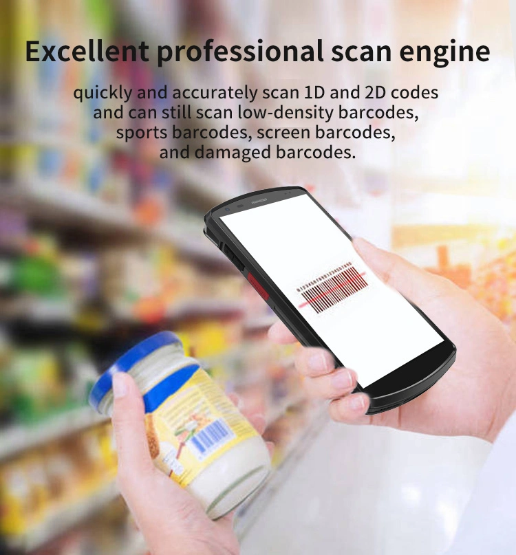 PDA 5.7inch Fingerprint/ ID Identification Android Barcode Scanner PDA