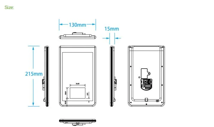 8 Inch IPS Display Touch Screen Dynamic Face Recognition Security Infrared Time Attendance Face Recognition Door Access System