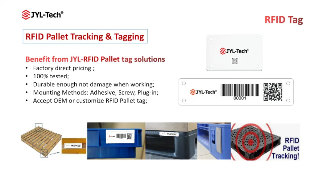 Warehouse Inventory Management Read and Write UHF Passive Pet/PVC Container Cards RFID Pallet Tray Tag