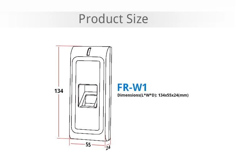 Fr-W1 Full Metal Waterproof Fingerprint Access Control Board