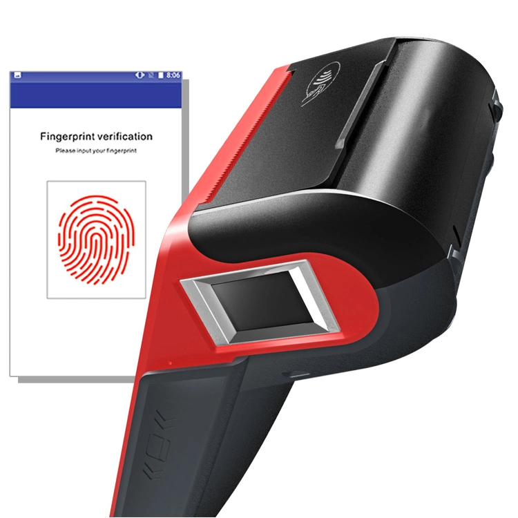 Handheld POS Barcode Scanner RFID Fingerprint Reader with Printer 4G POS Terminal (Z100)