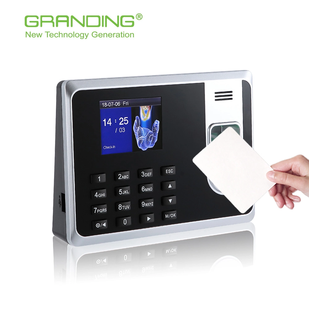 Touch Screen ID Card Biometric Device Fingerprint Time Attendance with Backup Battery