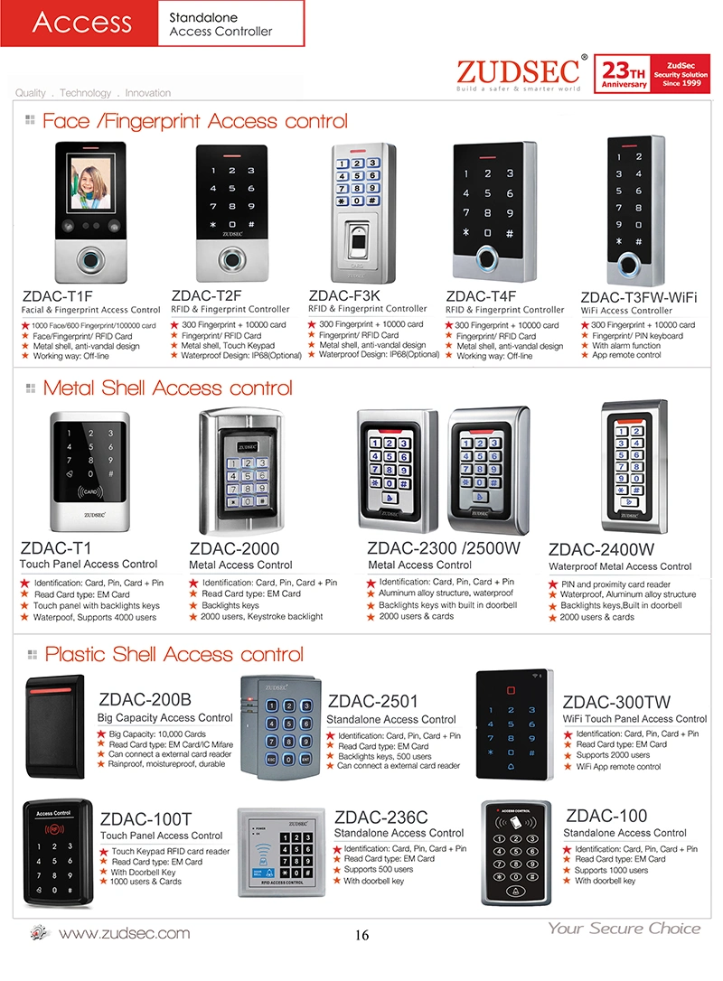 WiFi IP68 Waterproof Standalone Biometric Fingerprint Door Access Control From Professional Access Control Factory