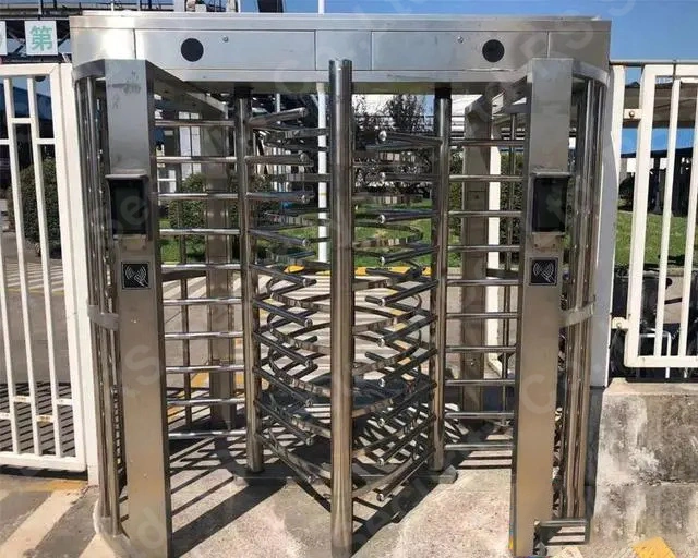 Fingerprint Railway Station Anti-Pinch Function Rotary Gates Company Full Height Barrier Turnstiles