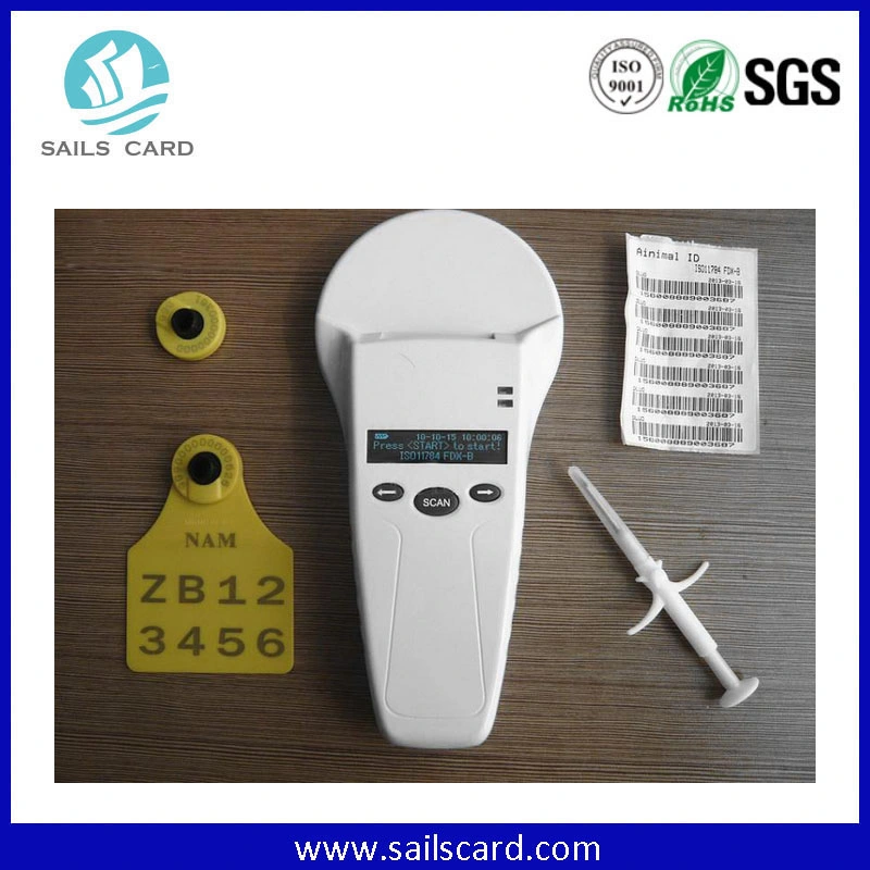 NFC RFID Ear Tag &amp; RFID Reader/Writer for Animal ID Tracking Management in Farm